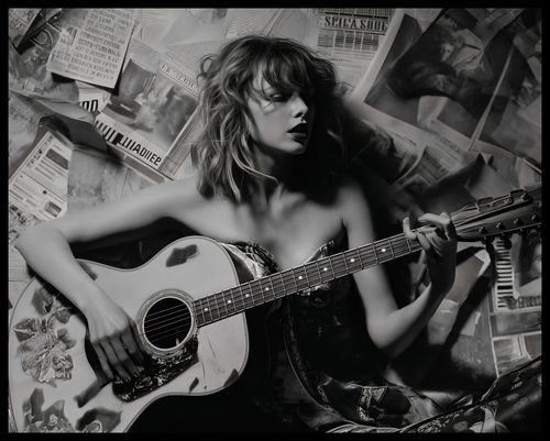 Plakat 76x60,5cm Młoda Gitarzystka na Arena.pl