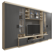 Meblościanka Paris grafit / sonoma