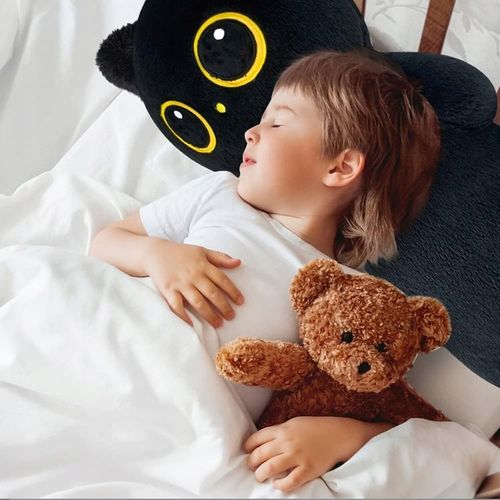 MASKOTKA PLUSZAK PODUSZKA KOT CZARNY DŁUGI 70 cm na Arena.pl