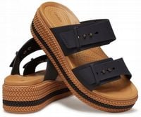 Damskie Klapki Koturn Crocs Brooklyn Woven Buckle 209978 37-38