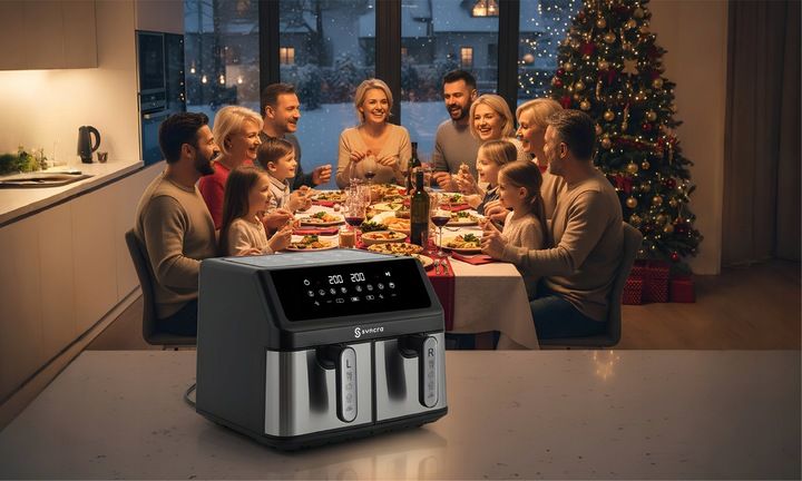 FRYTKOWNICA BEZTŁUSZCZOWA DWUKOMOROWA AIR FRYER 10L FRYTOWNICA zdjęcie 11