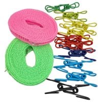 sznurek lina na pranie 2x5m klamerki spinacz 10szt