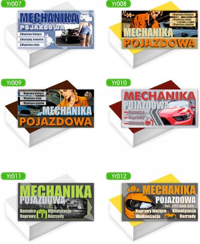 Wizytówki firmowe reklamowe 200szt dużo wzorów AUTO SERWIS SAMOCHODOWY na Arena.pl