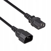 2 x Przedłużacz kabla zasilającego C13 / C14 3.0m 230V Akyga AK-PC-07C CU