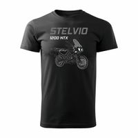 Koszulka z Moto Guzzi Stelvio 1200 NTX męska czarna REGULAR S