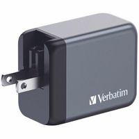 Verbatim Ładowarka sieciowa GaN 65W2xUSB-C/USB-A + Adapter EU/UK/US GNC-65