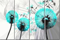 120CM 80 OBRAZ 4 ELEM DMUCHAWCE TURKUSIE ŚCIENNY