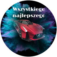 Opłatek na tort Urodziny Nissan Samochód Auto Logo