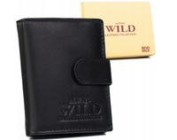 elegancki, skórzany portfel męski na zatrzask - always wild