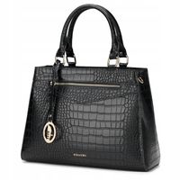 Torebka Damska Mała Kuferek Ramię Odpinany Pasek PUCCINI Czarna BML067S-1