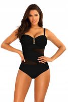 Strój kąpielowy damski jednoczęściowy plażowy Self Gold 7 Black R.46E