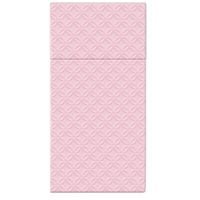 Serwetki kieszonki na sztućce nowoczesne wzory różowe, 16 szt.