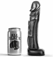 all black model 22 cm - anatomiczny kształt, elastyczny pvc, czarny