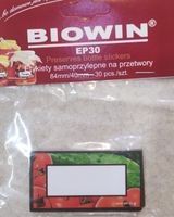 Etykiety na przetwory WARZYWA samoprzylep 30szt.