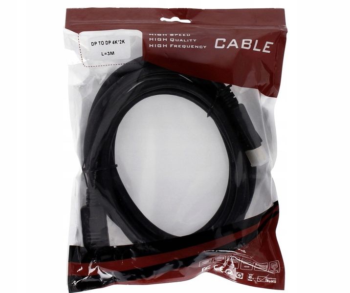 Kabel DisplayPort 3M DP 1.2 Przewód DISPLAY UHD 4K zdjęcie 5