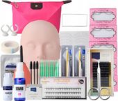 ZESTAW PRZEDŁUŻANIE RZĘS TRENINGOWY DO NAUKI Z GŁOWY MANEKINA -19SZT