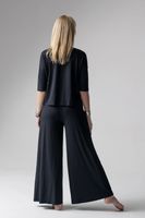 Jackie piżama loungewear z szerokimi spodniami – czarna XXXL