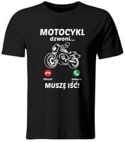 KOSZULKA MOTOCYKL DZWONI, MUSZĘ IŚĆ, ROZ. XL