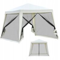 NAMIOT PAWILON OGRODOWY 3x3m ALTANA 4 ŚCIANY MOSKITIERA na ZAMEK