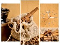 90CM 70 ZEGAR 3 ELEM AROMATYCZNA KAWA SCIENNY DRUK