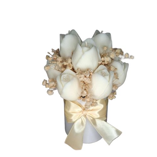 Flower Box Świece Sojowe Wieczny Bukiet Prezent Tulipany Ślub Urodziny na Arena.pl