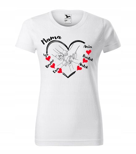 KOSZULKA DZIEŃ MAMY PREZENT DZIEŃ MATKI PERSONALIZOWANY Z IMIONAMI DZIECI M na Arena.pl
