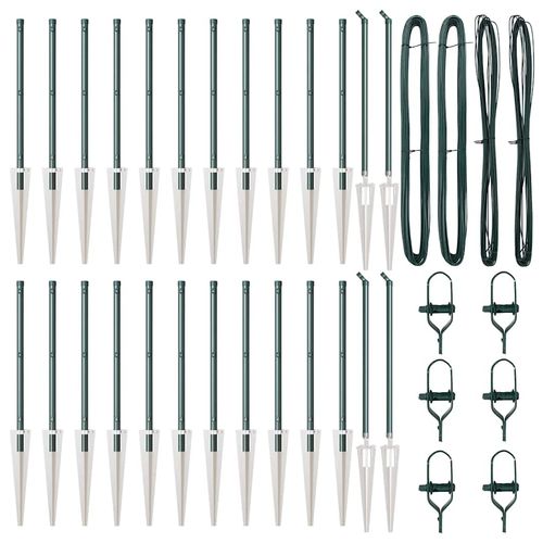 Słupek ogrodzeniowy. 26 pcs Srebrny 3.2 x 3.2 x 120 cm Stal na Arena.pl