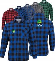 KOSZULA FLANELOWA z TWOIM HAFTEM LOGO GRAFIKA NAPIS firmowa reklamowa 5 szt