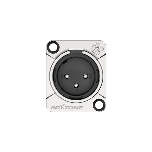 Gniazdo tablicowe panelowe montażowe złącze XLR 3-pin Męski RX3MD-NS Srebro na Arena.pl