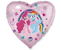 Balon foliowy serce My Little Pony uścisk, 45 cm