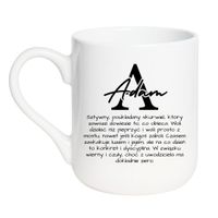 KUBEK Z IMIENIEM "ADAM" Wzór - Elegant Coffee 330 ml