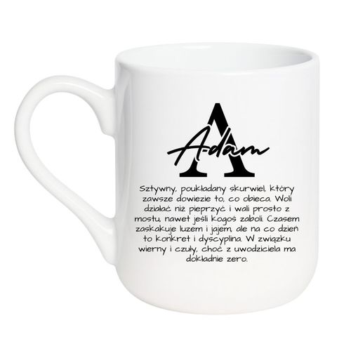 KUBEK Z IMIENIEM "ADAM" Wzór - Elegant Coffee 330 ml na Arena.pl
