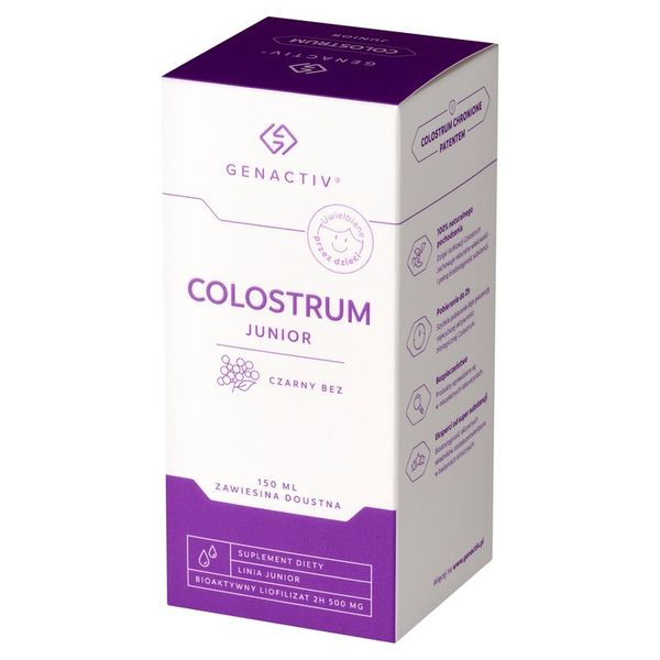 Colostrum Junior Czarny Bez 150ml Genactiv zdjęcie 5