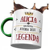 Kubek Zielony Dla Alicji Koleżanki Przyjaciółki Z Nadrukiem Ze Zdjęciem