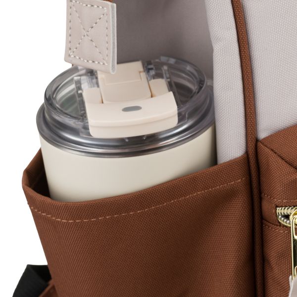 plecak materiałowy ptn alfa-5301 brown-beige zdjęcie 9
