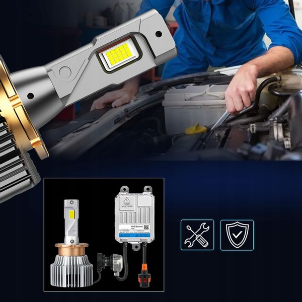 ŻARNIKI LED D2S D2R XSTORM P&P CANBUS 25000LM 70W zdjęcie 5