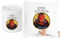 Dla Dziadka Zestaw Poduszka + Skarbonka Prezent Z Nadrukiem Ze Zdjęciem