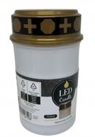 Znicz LED Elektroniczny Pamięciowy Outdoor Biały Realistyczny Płomień