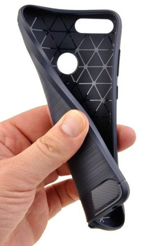 Wytrzymałe etui Back Case Carbon do HUAWEI P Smart niebieski na Arena.pl