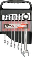 YATO ZESTAW KLUCZE ZESTAW PŁASKO-OCZKOWE GRZECHOTKA 7cz YT-0208 10-19mm