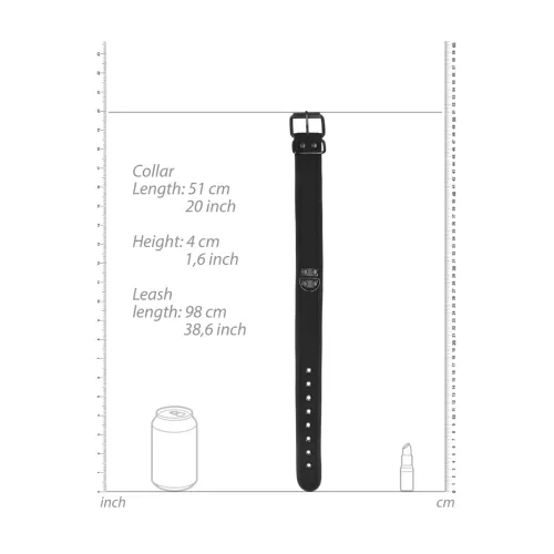 shots ouch! obroża neoprenowa z przyłączaną smyczą, czarna na Arena.pl