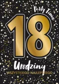 Karnet A5 Urodziny 18 - Glamour Black