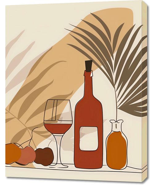Obraz 70x90cm Winko przy Palmach zdjęcie 1