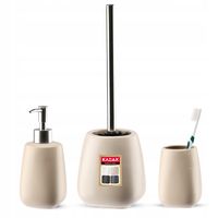 KADAX Zestaw Łazienkowy 3W1 Komplet Do Wc Beżowy