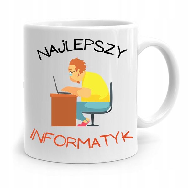 Kubek Informatyka Programisty Najlepszy Informatyk Z Nadrukiem Ze Zdjęciem zdjęcie 1