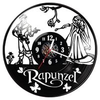 Zegar ścienny z płyty winylowej Roszpunka 636.14