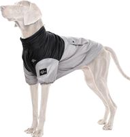 Ciepła Zimowa Kurtka dla Psa Kamizelka Polarowy Materiał Szara 3XL