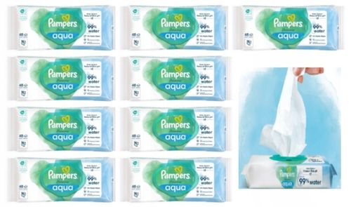 PAMPERS Harmonie AQUA Chusteczki nawilżane dla dzieci op. 9x48 szt na Arena.pl
