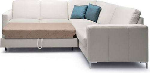 Narożnik Rozkładany Skóra Rogówka do Salonu Basic na Arena.pl