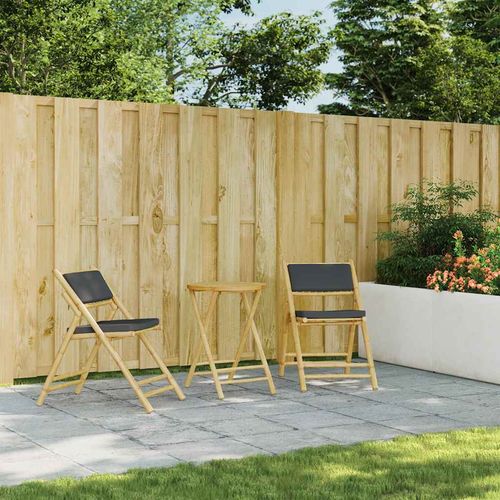 2-cz., składany zestaw mebli bistro ciemnoszare poduszki bambus na Arena.pl